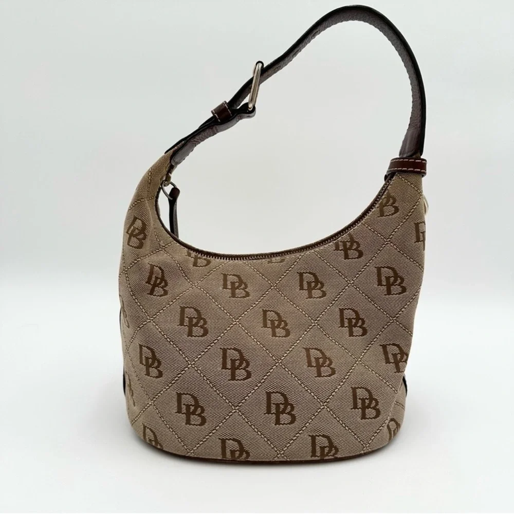 Dooney & Bourke Y2K Beige Monogram Hobo Bag